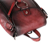 Retro CowHide Leather Travel Day Pack for Women
