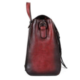 Retro CowHide Leather Travel Day Pack for Women