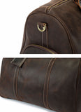 Otto Vintage-style Leather Weekender Duffel Bag by Wolph